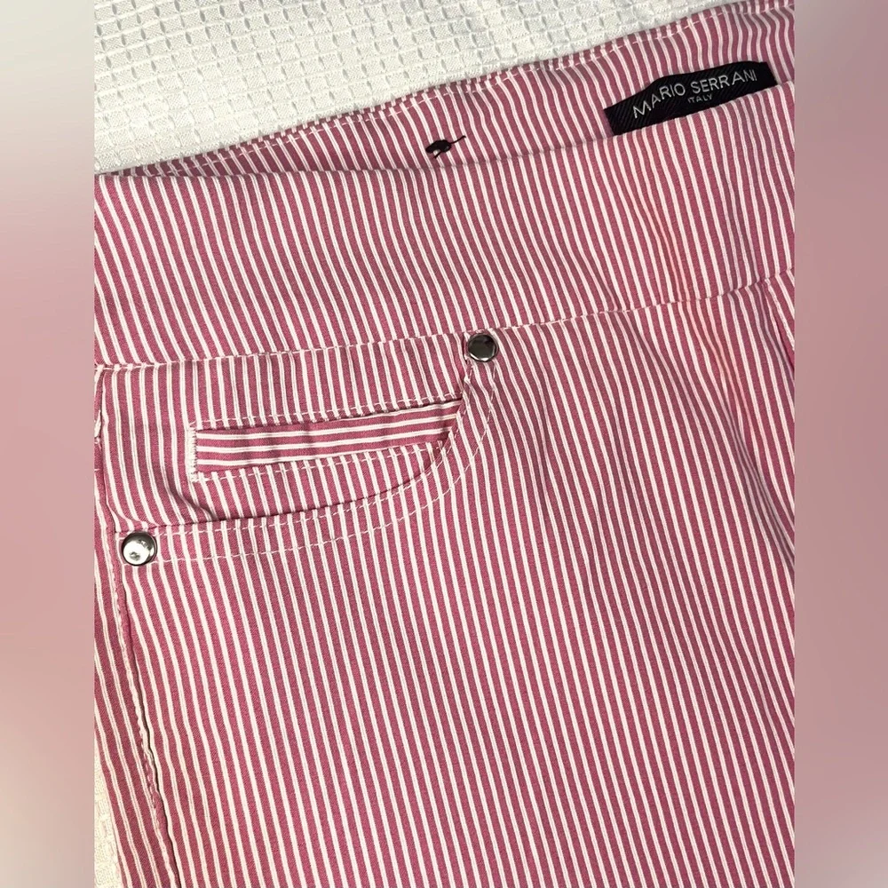 Mario Serrani Italy Striped Pink Pants Women’s Sz Small - Picture 4 of 11